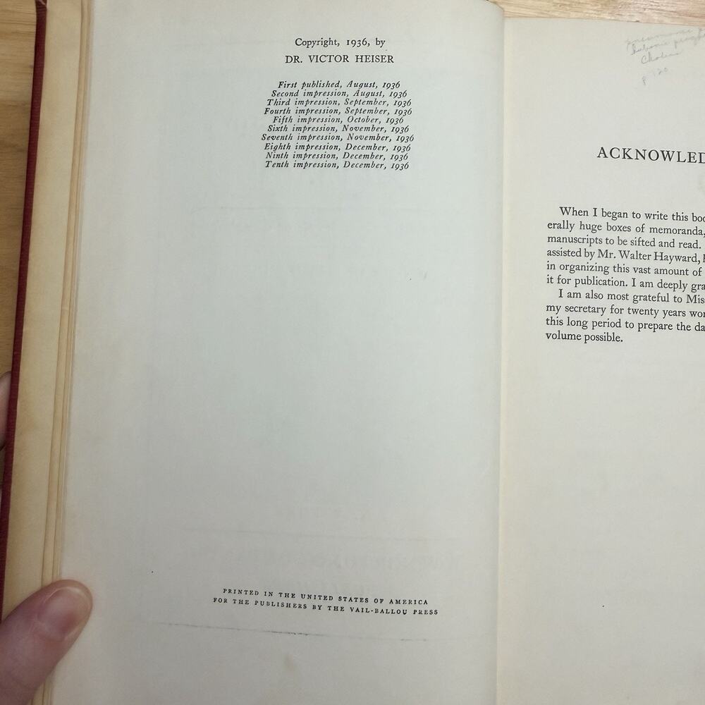 An American Doctors Odyssey By Victor Heiser Vintage 1936 Hardcover 10th Edition - Picture 7 of 16